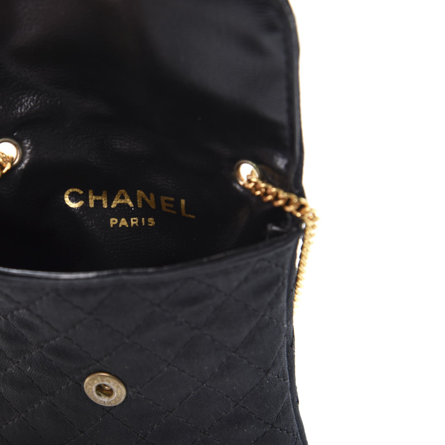 Chanel Jersey Quilted Shoulder Bag Black 8 of 9