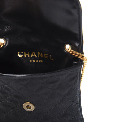 Chanel Jersey Quilted Shoulder Bag Black 8 of 9