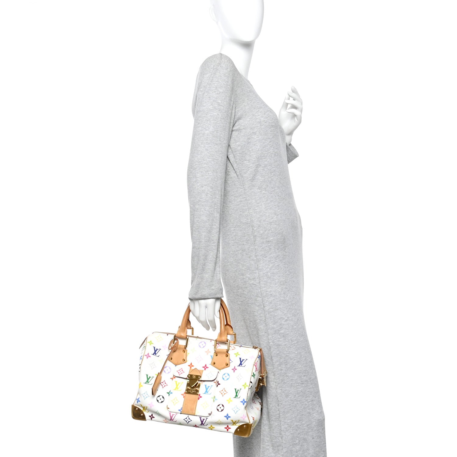 Louis Vuitton Monogram Multicolor Speedy 30 White 2 of 12