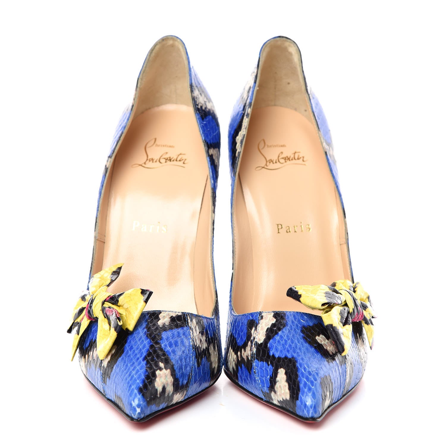 Christian Louboutin Ayers Watersnake Madame Menodo 120 Pumps 39 Version Blue 2 of 7