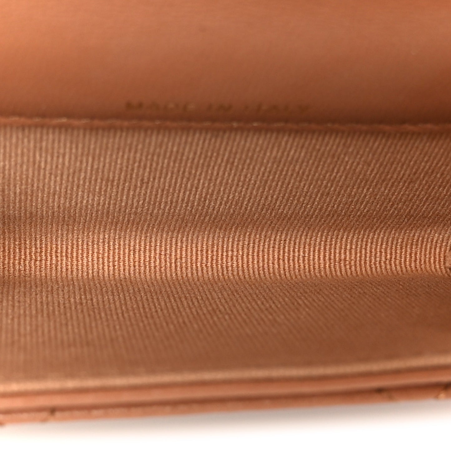 Lambskin Quilted Chanel 19 Flap Card Holder Brown