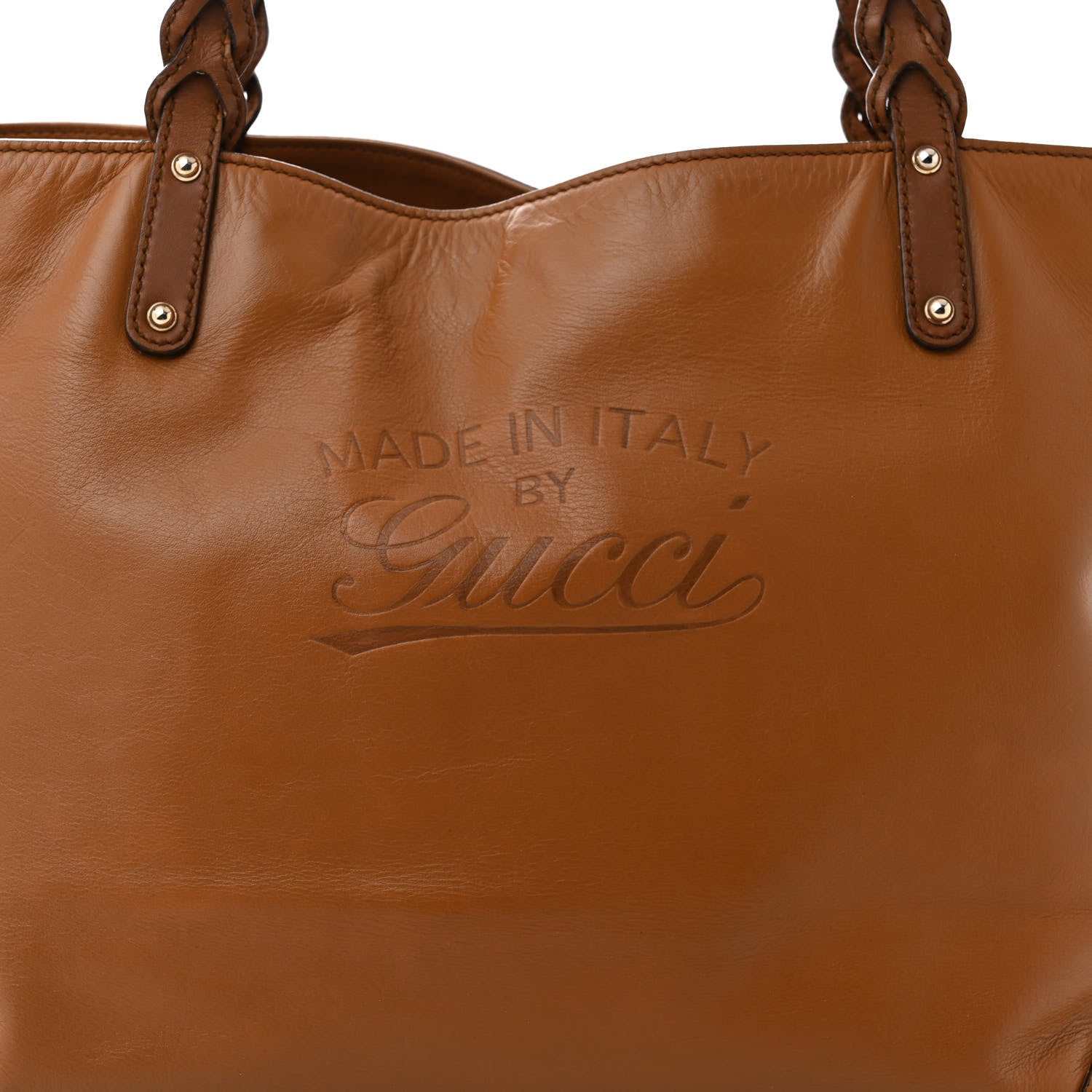 Gucci Calfskin Medium Craft Tote Brown 8 of 11