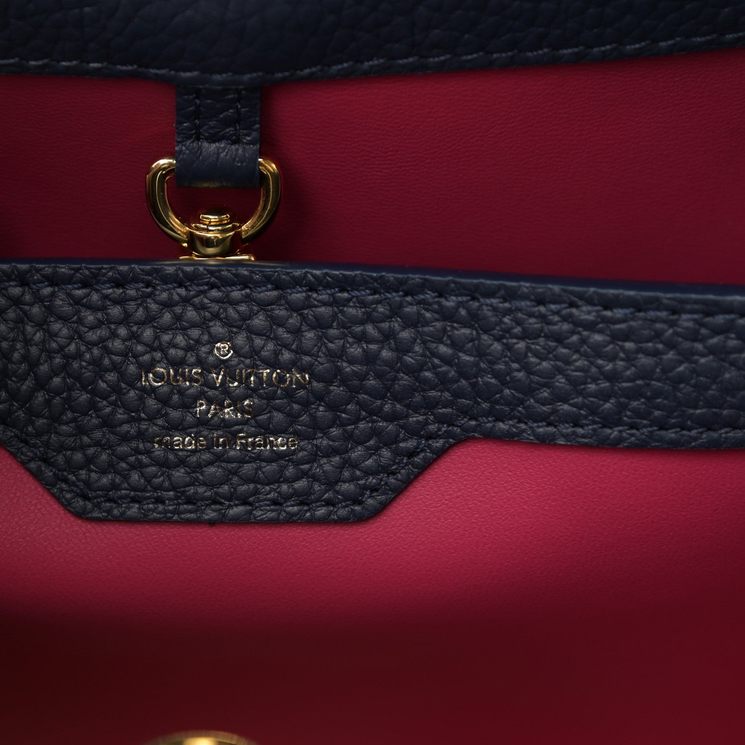 Louis Vuitton Taurillon Resin Capucines Murano MM Midnight Blue 6 of 13