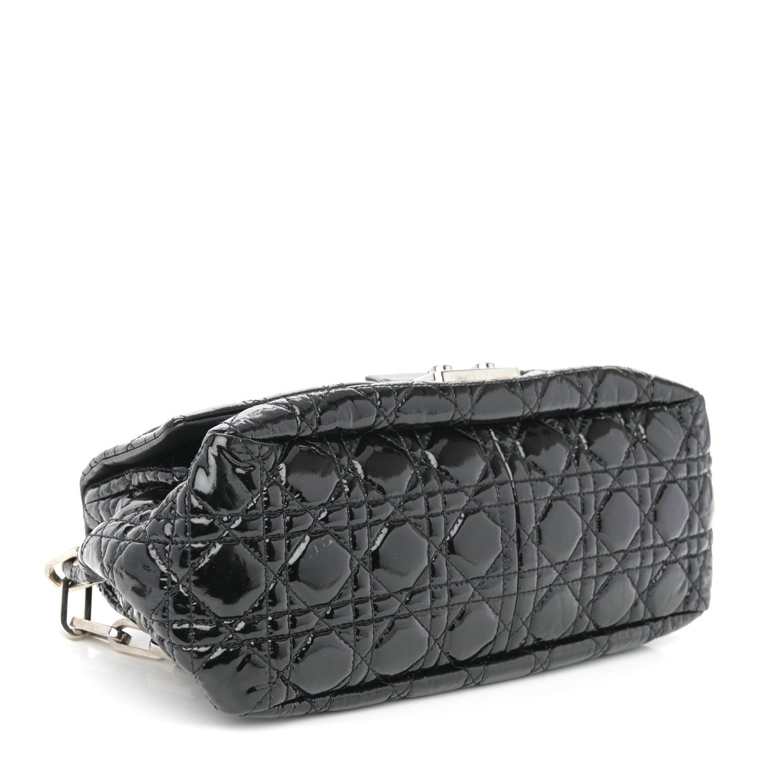 Christian Dior Patent Cannage New Lock Flap Black 9 of 34