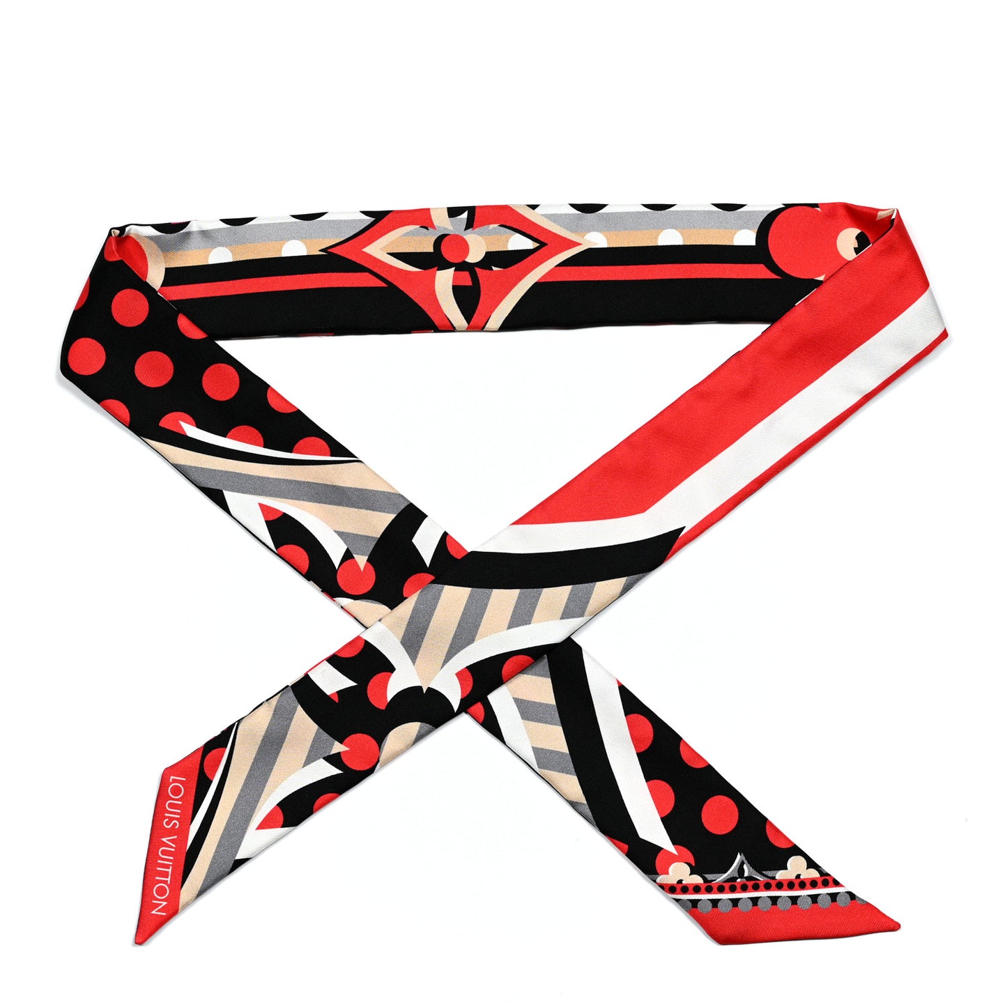 Silk Pop Monogram BB Bandeau Red