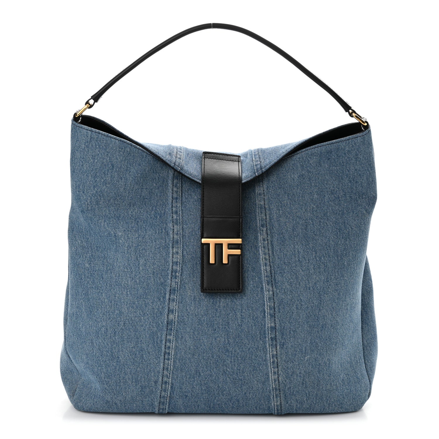 Tom Ford Denim Medium TF Hobo Washed Blue Black 1 of 10
