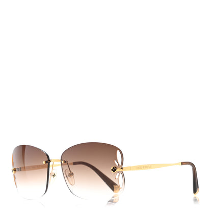 Louis Vuitton Lily Sunglasses Z0371U Brown Glitter 1 of 8