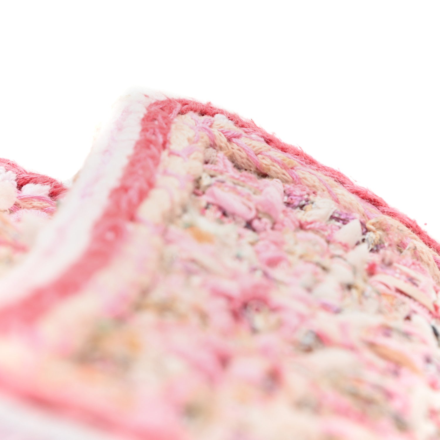 Chanel Tweed Braid Mini Flap White Pink 13 of 14