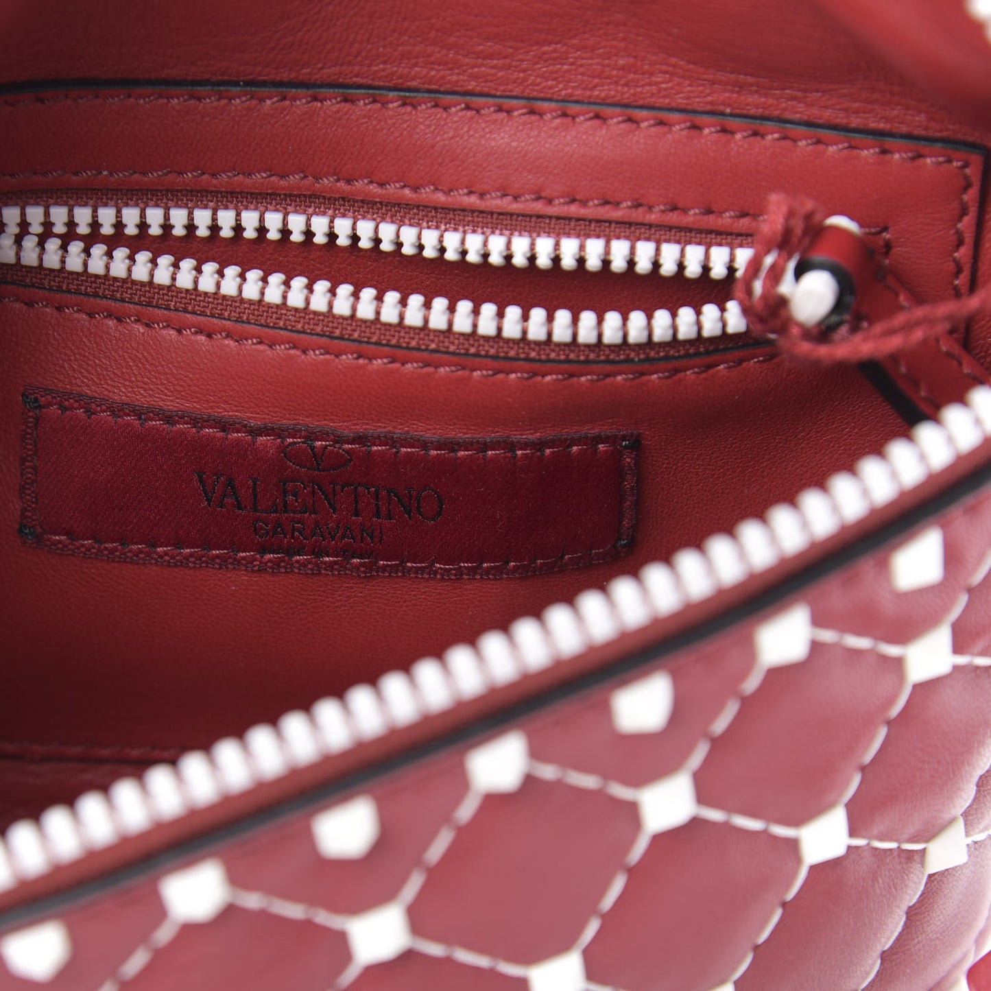 Lambskin Free Rockstud Spike Belt Bag 75 Rosso Valentino