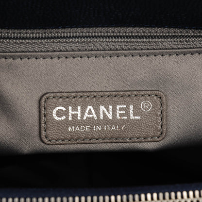 Chanel Caviar Quilted Grand Shopping Tote GST Navy 6 of 7