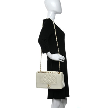 Chanel Sheepskin Quilted Vintage Mademoiselle Flap White 2 of 9