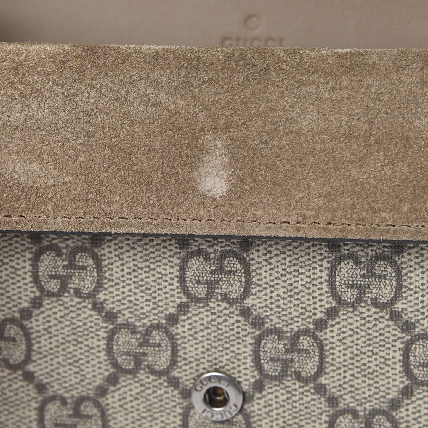 GG Supreme Monogram Super Mini Dionysus Shoulder Bag Taupe