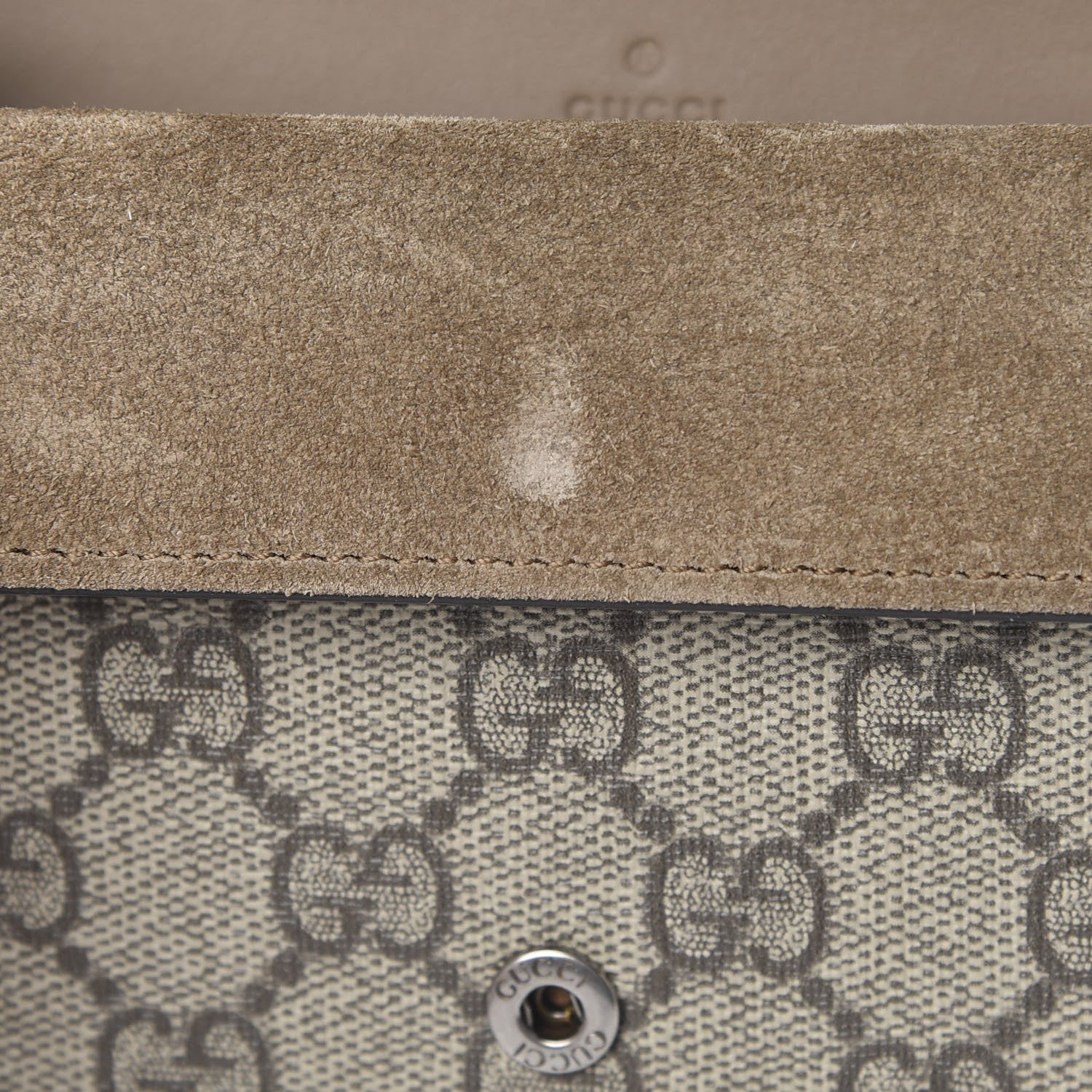 Gucci GG Supreme Monogram Super Mini Dionysus Shoulder Bag Taupe 10 of 11