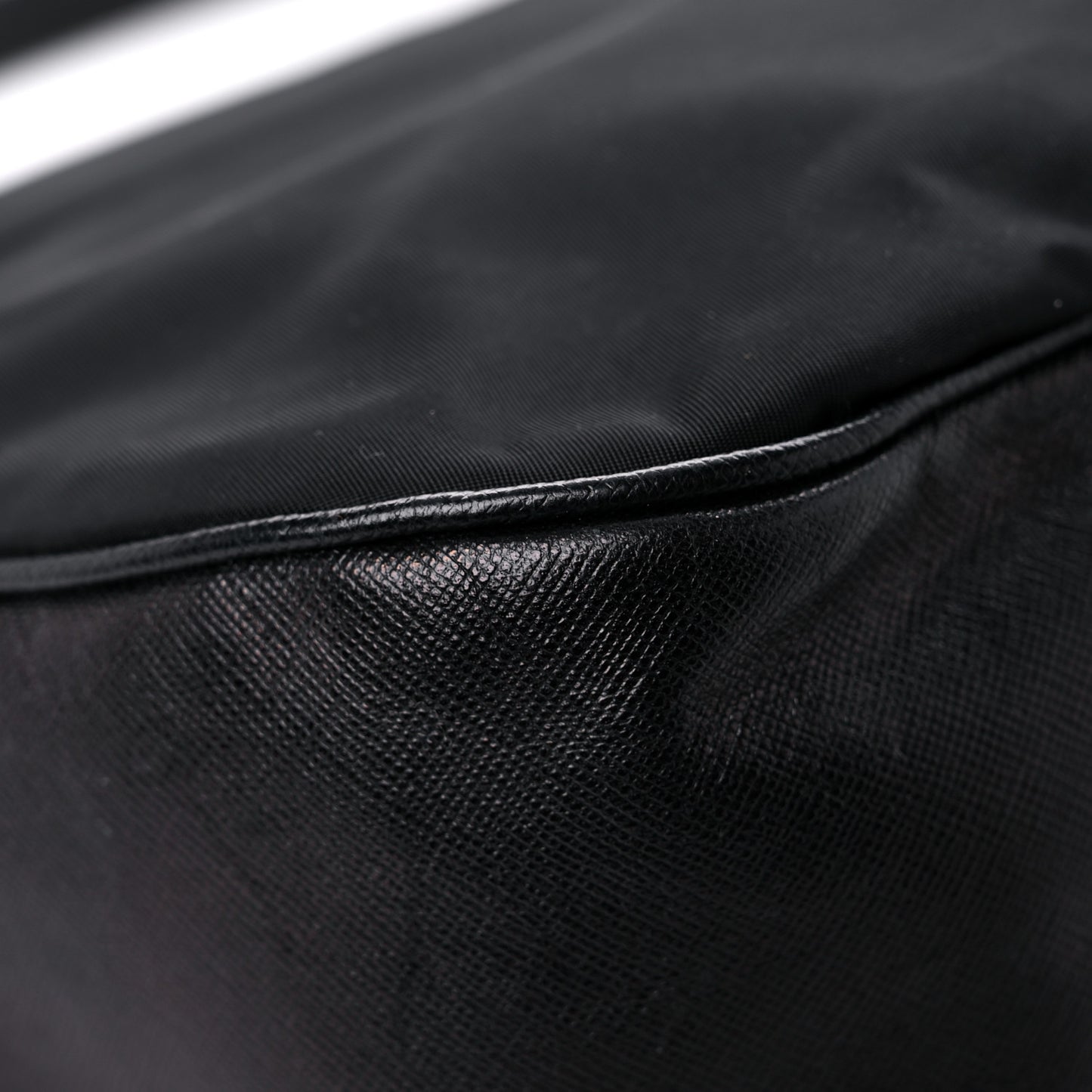 Tessuto Nylon Saffiano Hobo Black