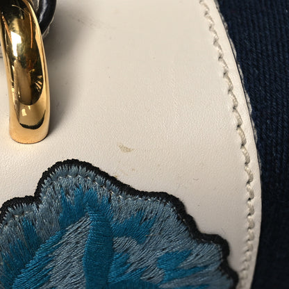 Gucci Calfskin Floral Medium Sylvie Top Handle Bag Off White 14 of 17