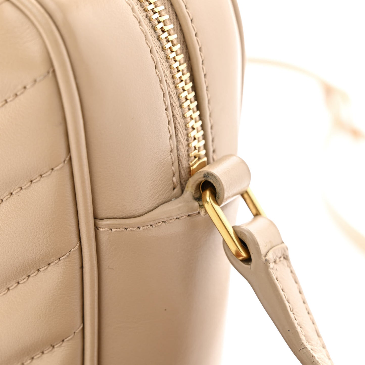 Calfskin Matelasse Monogram Lou Camera Bag Nude Powder