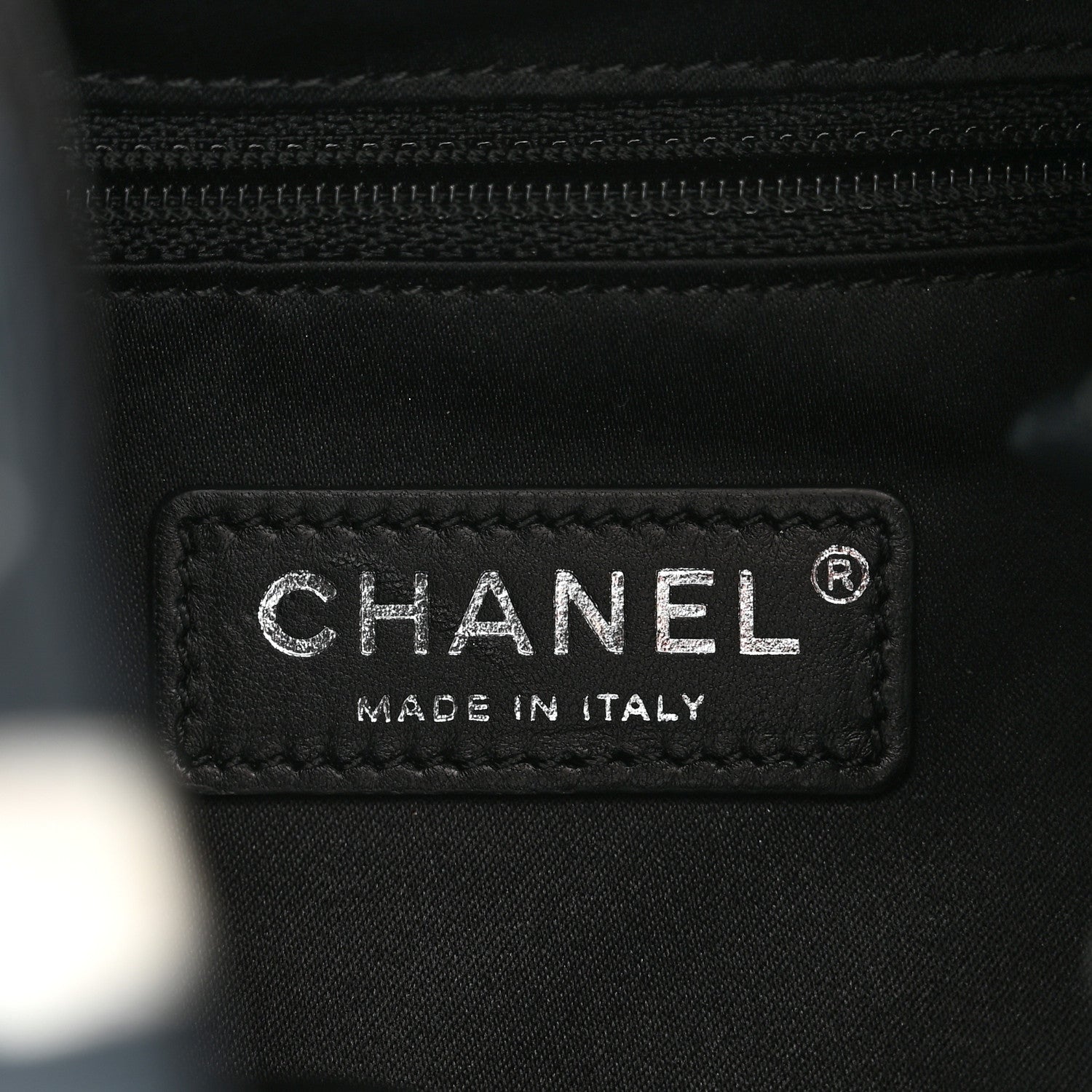 Chanel Sequin Nylon Lambskin Astronaut Essentials Backpack Black White 7 of 13