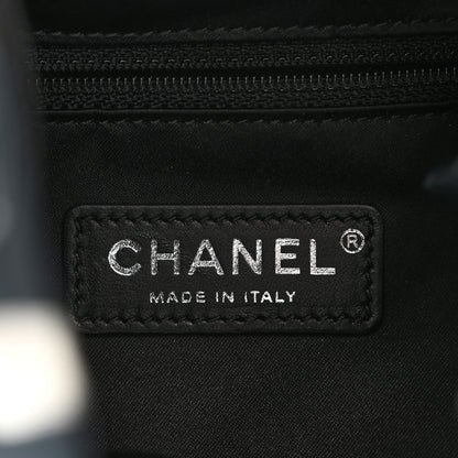 Chanel Sequin Nylon Lambskin Astronaut Essentials Backpack Black White 7 of 13