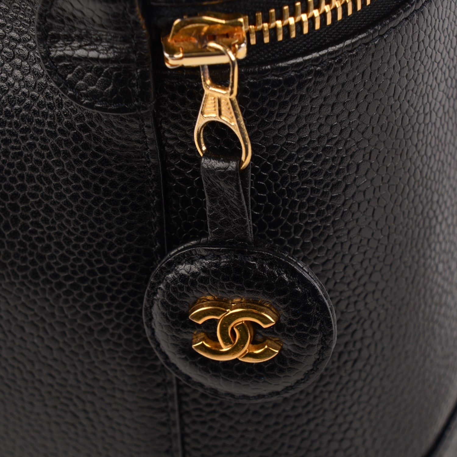 Chanel Caviar Vanity Cosmetic Case Black 6 of 9