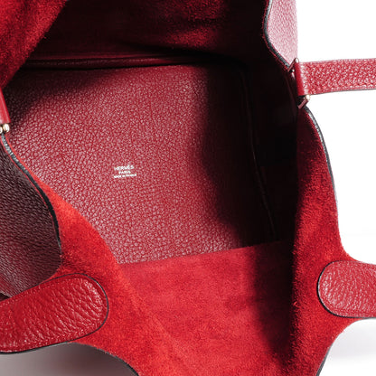 Hermes Taurillon Clemence Picotin MM Rouge Garance 5 of 7