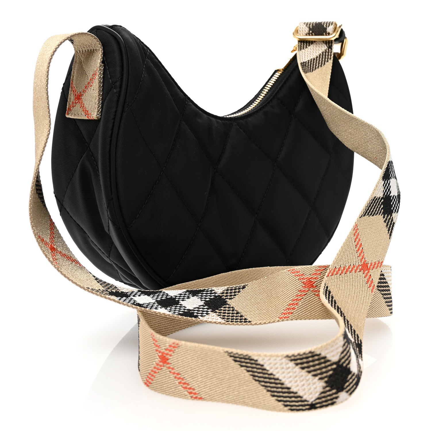 Burberry Nylon Horseshoe Crossbody Bag Black 3 of 10