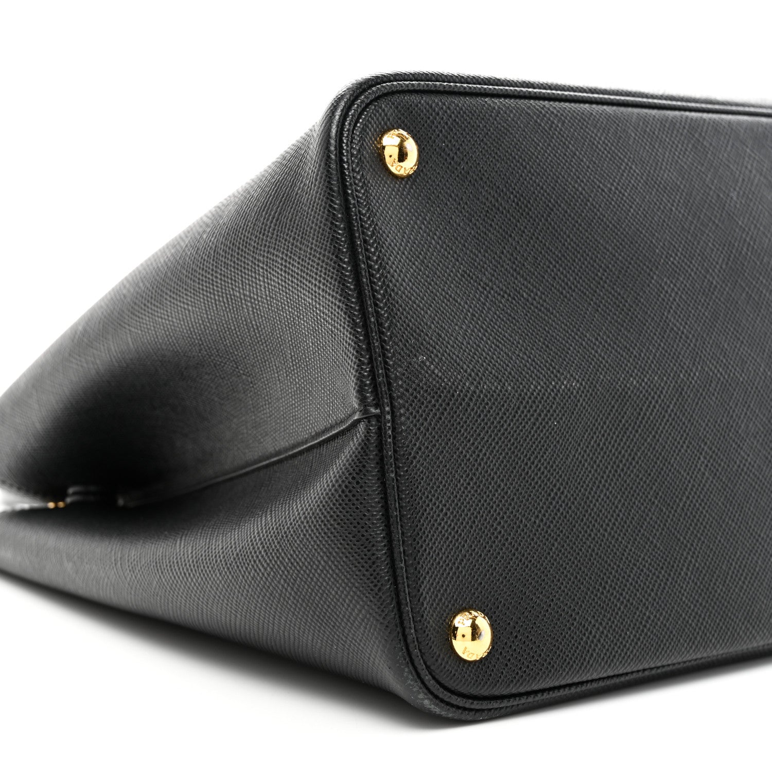 Prada Saffiano Cuir Medium Double Bag Black Fuoco 7 of 9