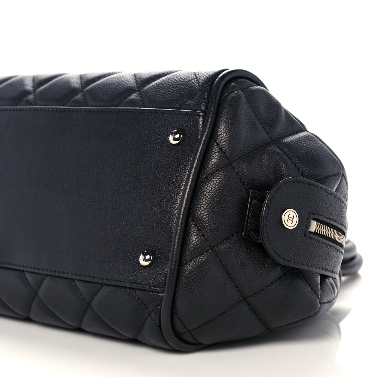 Caviar Quilted CC Timeless Bowler Black