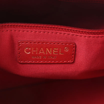 Chanel Shiny Crumpled Calfskin Quilted Large Bowling Bag Black 6 of 10