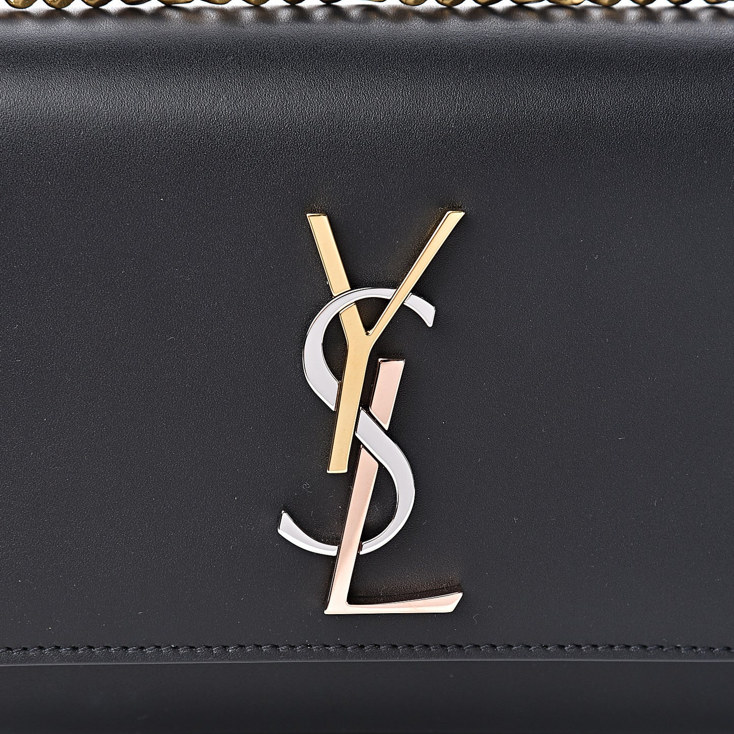 Calfskin Small Monogram Kate Satchel Black