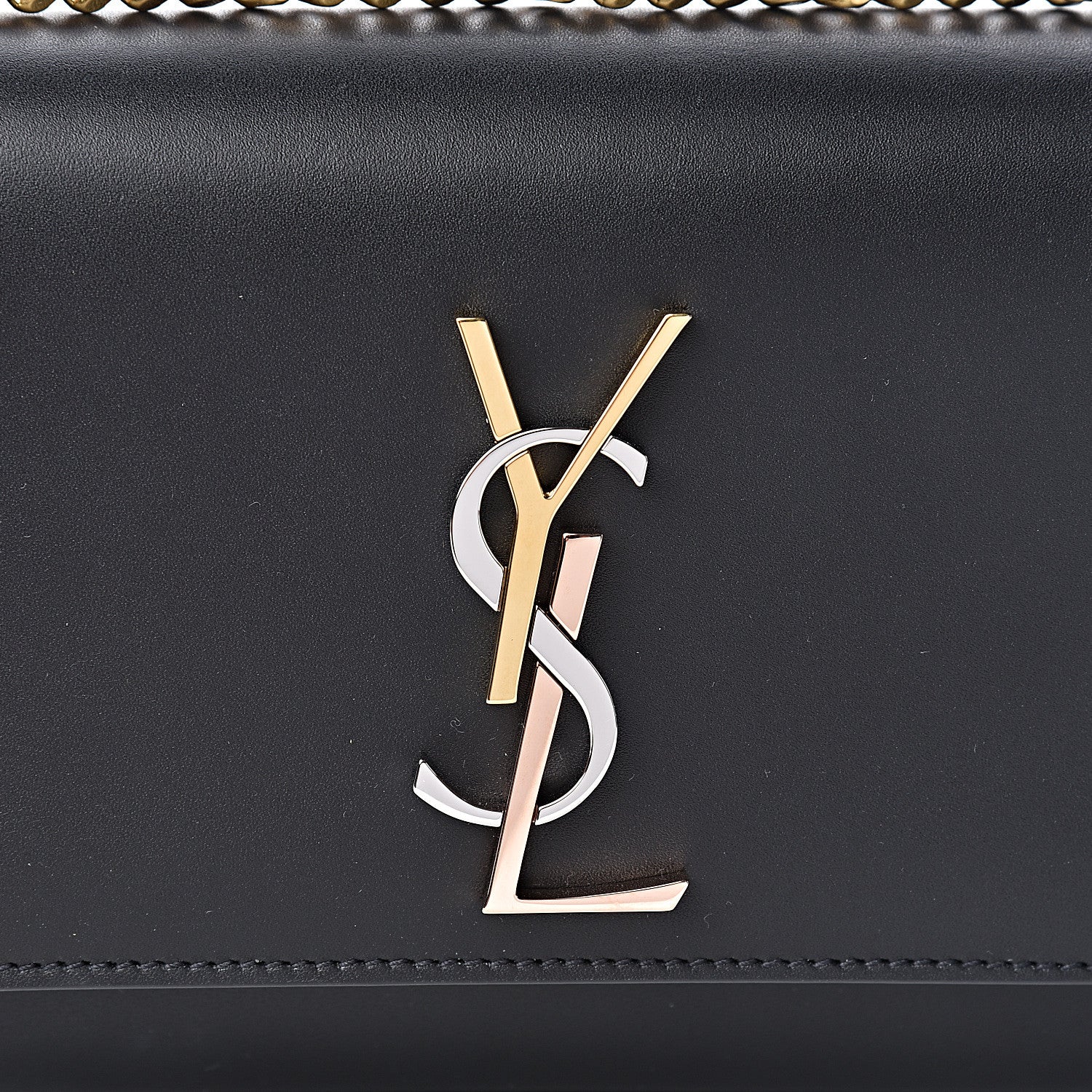Saint Laurent Calfskin Small Monogram Kate Satchel Black 7 of 9