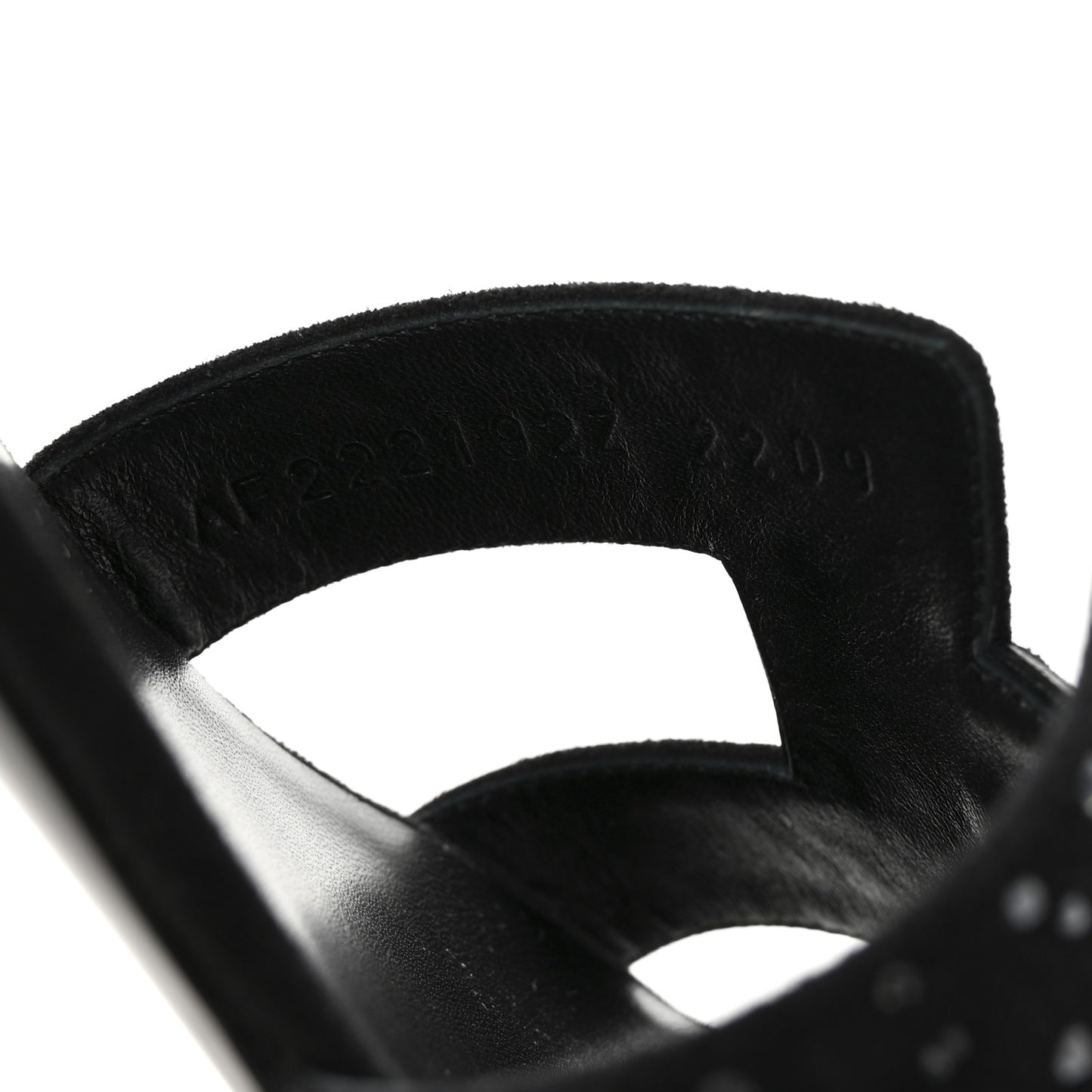 Suede Goatskin Crystal Oasis Sandals 39.5 Black