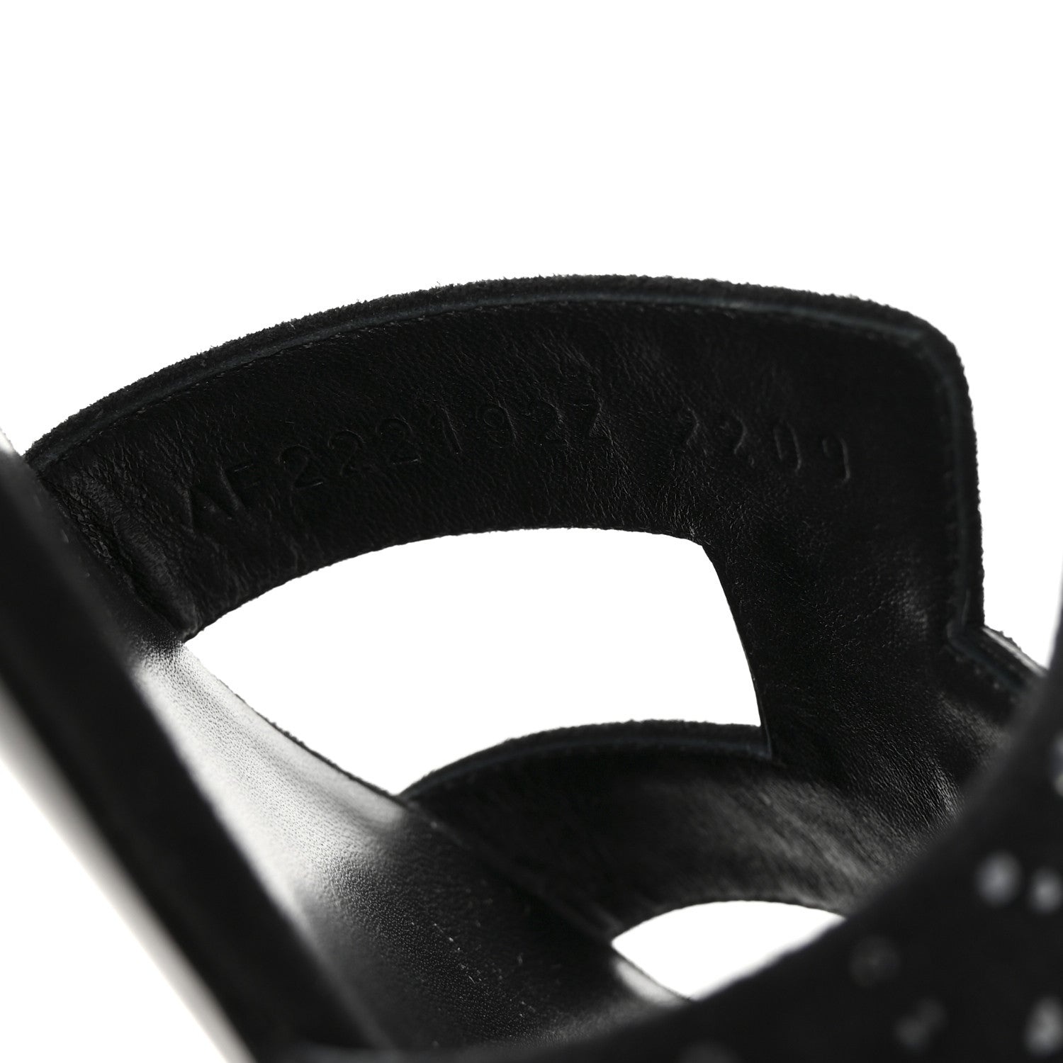 Hermes Suede Goatskin Crystal Oasis Sandals 39.5 Black 9 of 10