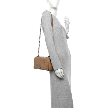 Burberry Lambskin Quilted Small Lola Bag Camel 2 of 10