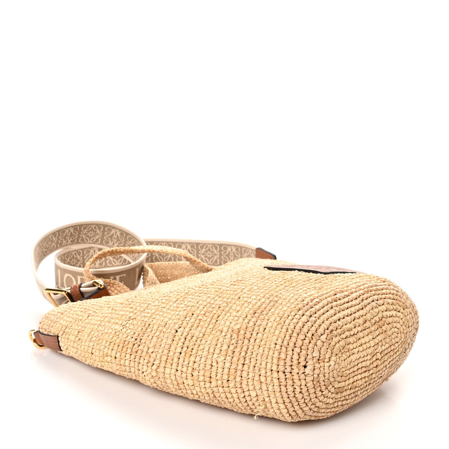 Raffia Mini Slit Tote Bag Natural Tan