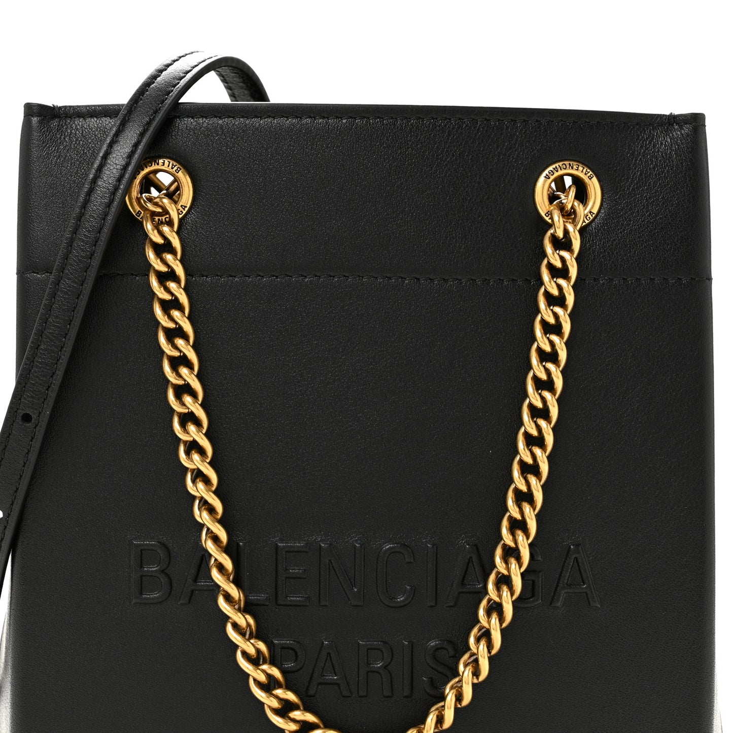 Soft Smooth Calfskin Duty Free Phone Holder Bag Black