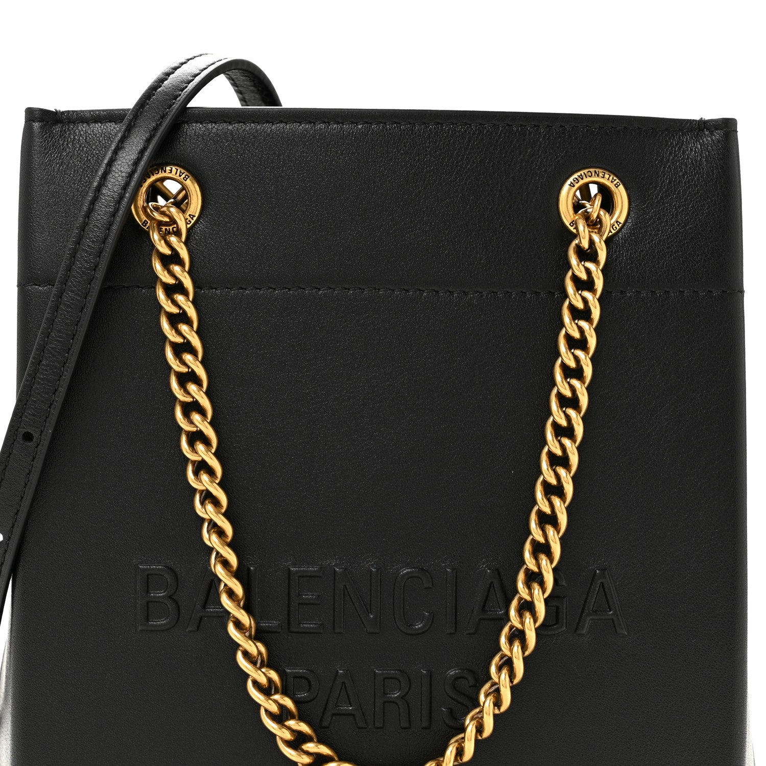 Balenciaga Soft Smooth Calfskin Duty Free Phone Holder Bag Black 8 of 10