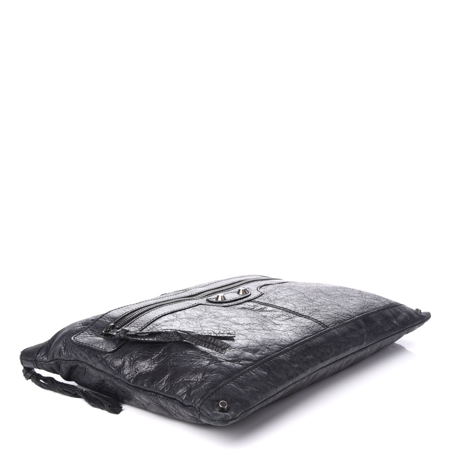Balenciaga Agneau Classic Hardware Large Zip Pouch Black 3 of 7