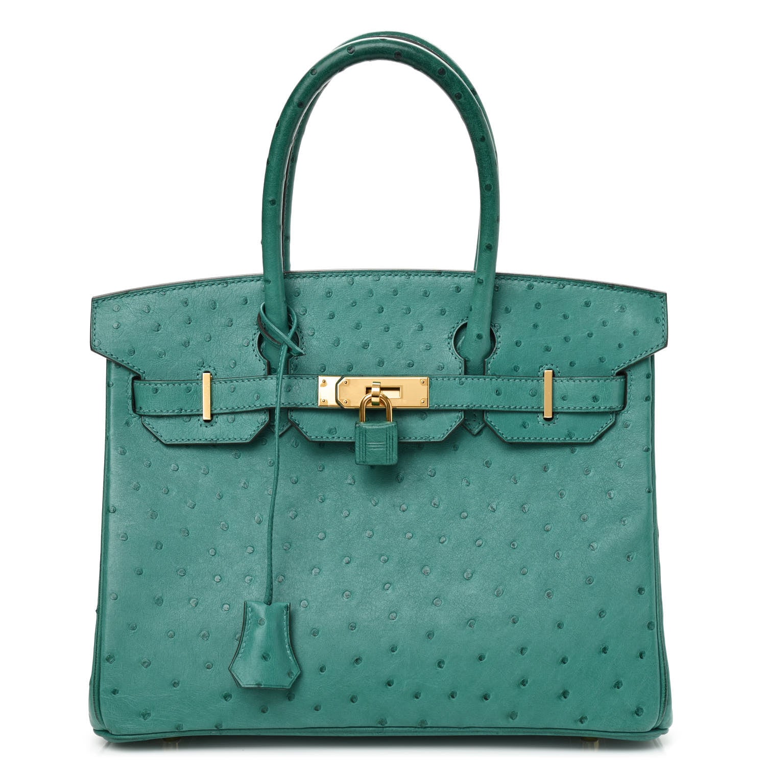 Hermes Ostrich Birkin 30 Vert Verone 1 of 10