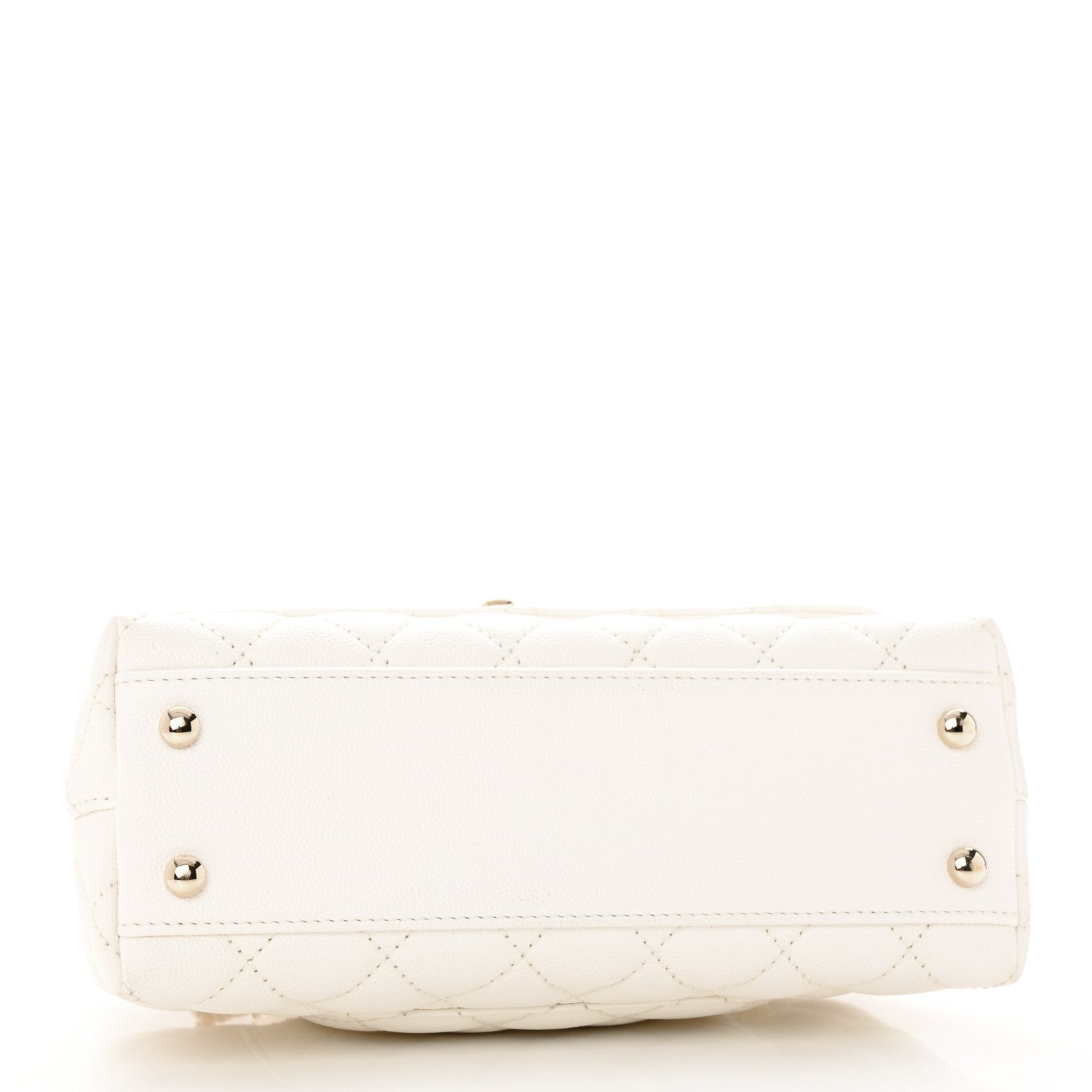 Chanel Caviar Quilted Mini Coco Handle Flap White 4 of 11