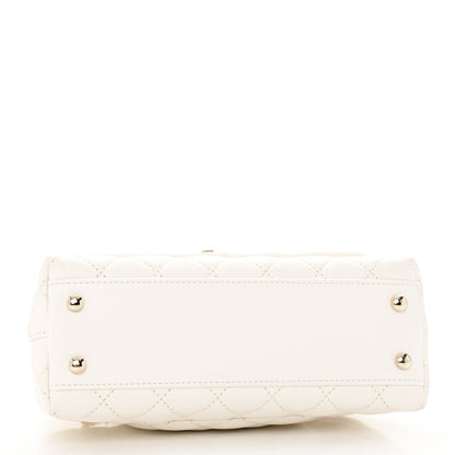 Chanel Caviar Quilted Mini Coco Handle Flap White 4 of 11