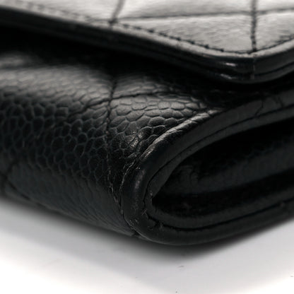 Chanel Caviar Quilted Flap Card Holder Black 8 of 9