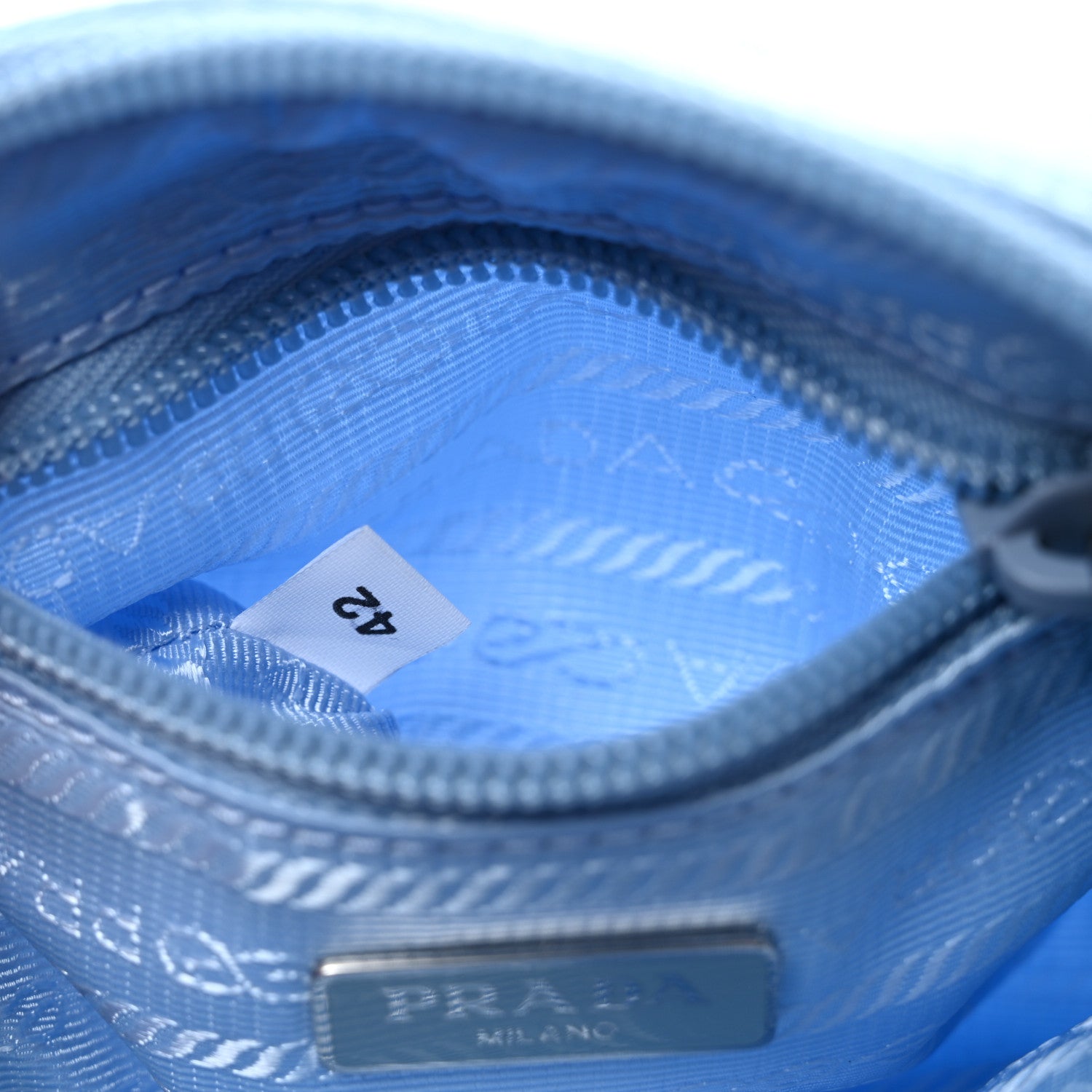 Prada Re-Nylon Micro Pouch Celeste 8 of 9