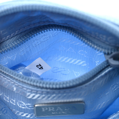 Prada Re-Nylon Micro Pouch Celeste 8 of 9