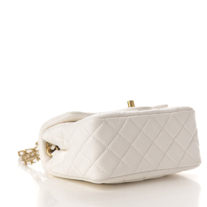 Chanel Lambskin Quilted Mini Pearl Crush Flap White 8 of 11