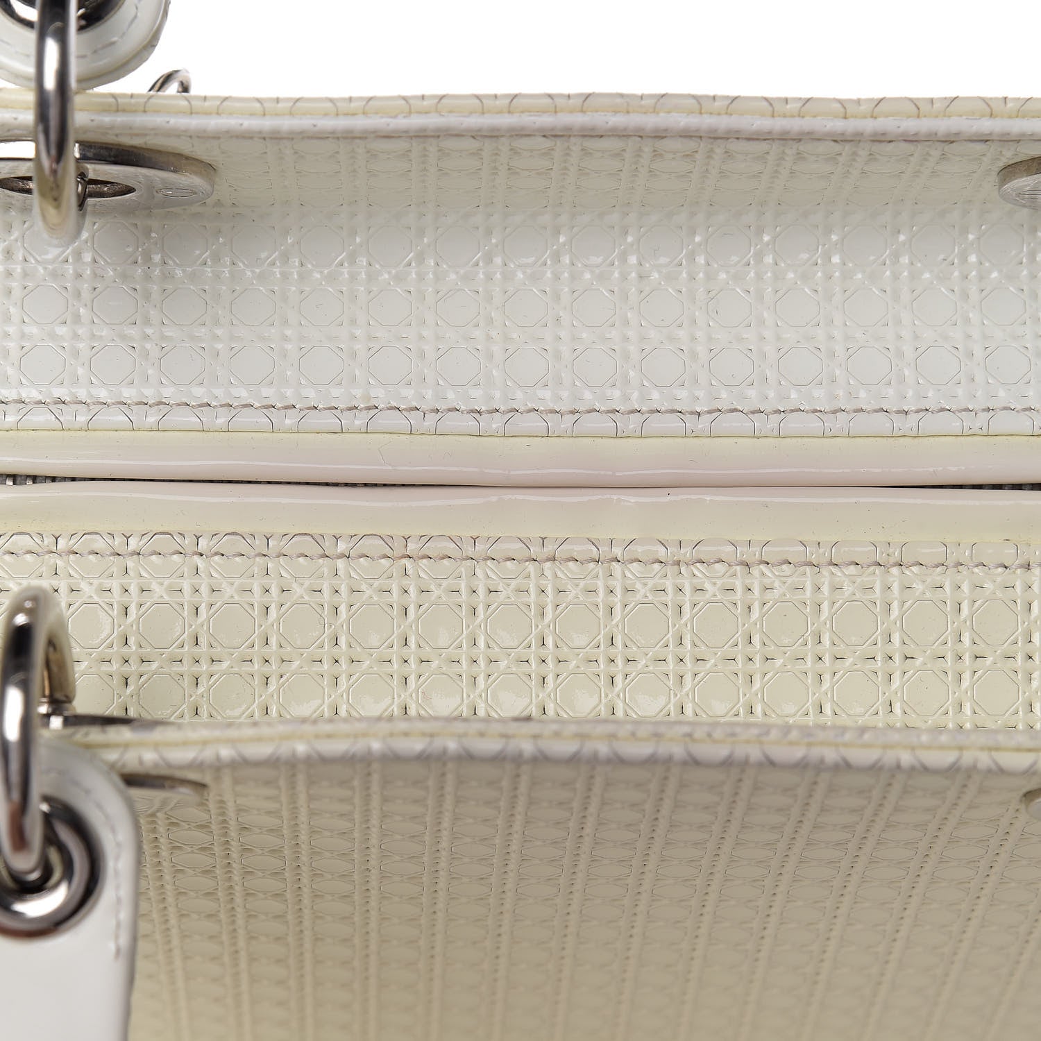 Christian Dior Patent Micro-Cannage Medium Lady Dior White 13 of 13