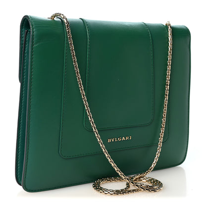 Bulgari Calfskin Serpenti Forever Shoulder Bag Emerald Green 3 of 11
