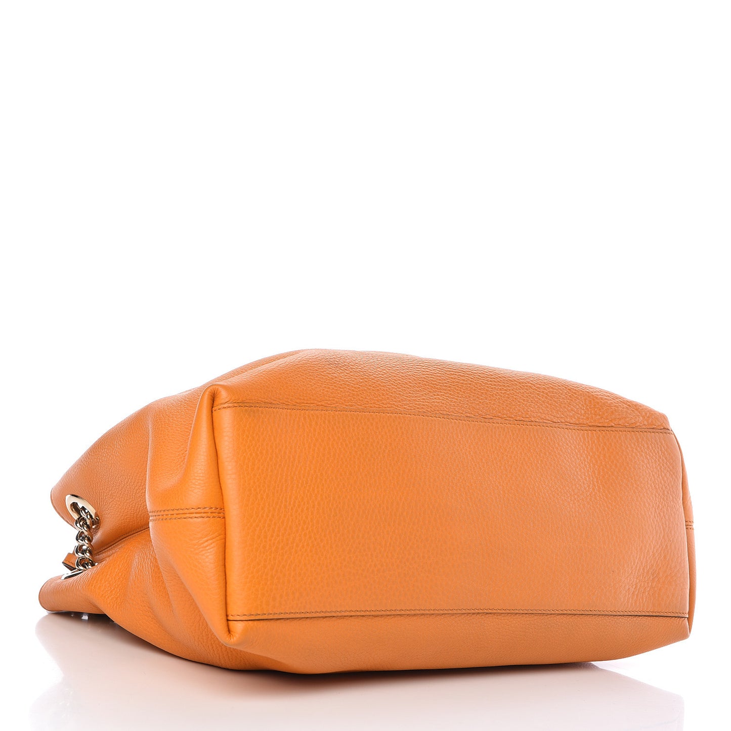 Pebbled Calfskin Medium Soho Chain Shoulder Bag Curcuma