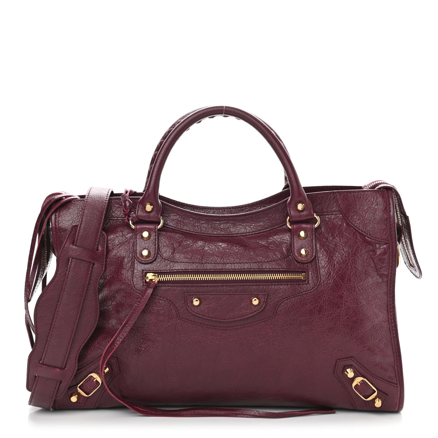 Agneau Classic Gold Hardware City Violet Prune