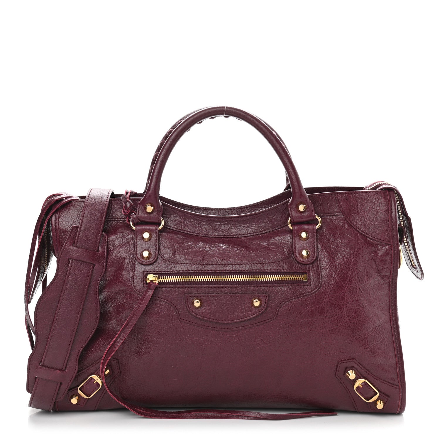 Balenciaga Agneau Classic Gold Hardware City Violet Prune 1 of 10
