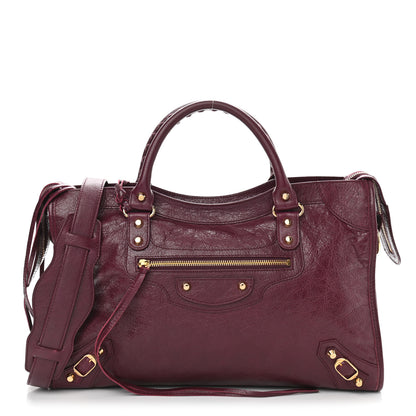 Balenciaga Agneau Classic Gold Hardware City Violet Prune 1 of 10